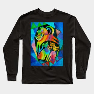 7 curious cats Long Sleeve T-Shirt